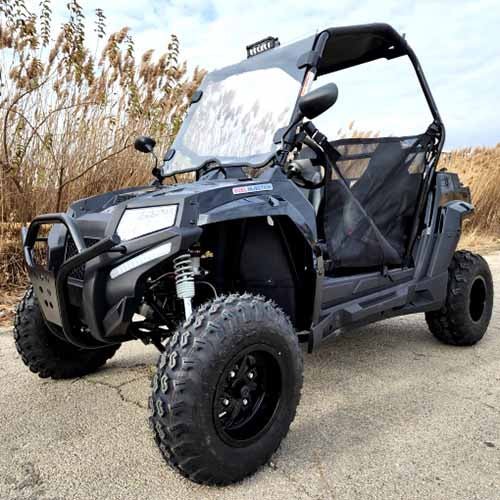 Gsi 200cc Highlander UTV Fuel Injected Utility Vehicle Gas Golf Cart Alternate Fully Loaded - YK200U - BLACK