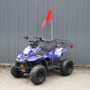 RPS Dinosaur ATV110-6S Youth Hunter Style ATV - 110cc, Automatic Transmission, Rear Rack, Electric Start, Thumb Throttle with Free Battery Charge, up to $49 value