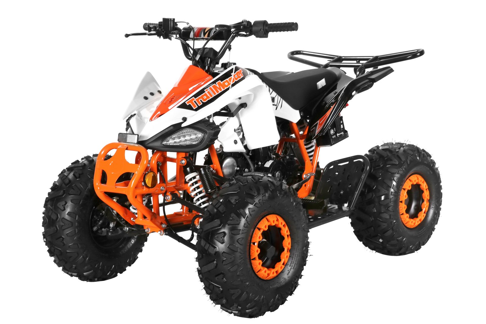 Trailmaster K125, 8" Wheel ,Youth Sports style ATV, Automatic Trans, Reverse, Color Matched suspension, Front and Rear Brakes, Throttle Control